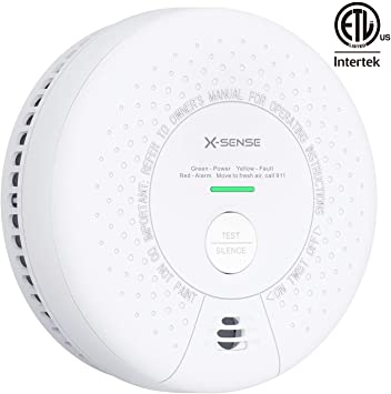 X-Sense Carbon Monoxide Alarm Detector, 10-Year Battery-Operated CO Detector, Compliant with UL 2034 Standard (Not Hardwired), CD03