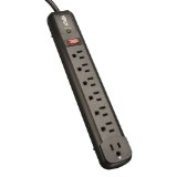 Tripp Lite 7 Outlet 6 Right Angle  1 Transformer Outlet Surge Protector Power Strip 4ft Cord TLP74RB
