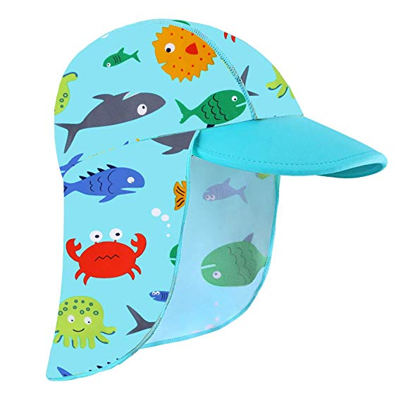 HUANQIUE Baby Toddler Sun Protection Hat UPF 50   Swim Hat