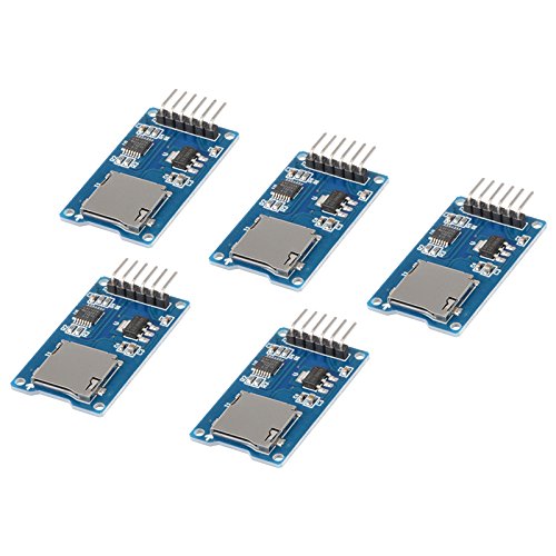 XCSOURCE 5Pcs MicroSD TF Card Reader Module Adapter SPI Interface With Level Converter Chip for Arduino Raspberry PI TE775