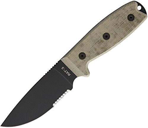 Ontario Knife Company 8666 RAT-3 Serrated Edge with Black Nylon Sheath