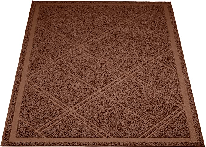 AmazonBasics Cat Litter Box Mat - 24 x 35 Inches, Brown