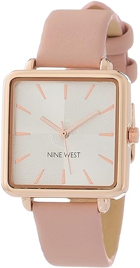 Nine West Women's Strap Watch, Pink/Rose Gold