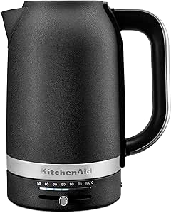 KitchenAid 1.7L Electric Kettle w/Temp Control KEK1701, Cast Iron Black