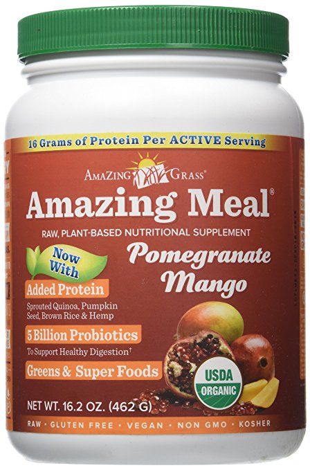 Amazing Grass Amazing Meal Pomegranate Mango Infusion Amazing Grass 16.2 oz Powder