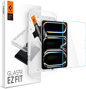 Spigen Tempered Glass Screen Protector [GlasTR EZ Fit] Designed for iPad Pro 11 inch M4 (2024) [9H Hardness/Case-Friendly]