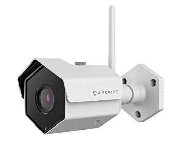 Amcrest ProHD Outdoor 4-Megapixel (2688 x 1520P) WiFi Wireless IP Security Bullet Camera - IP67 Weatherproof, 4MP (1080P/1520P), IP4M-1026W (White)