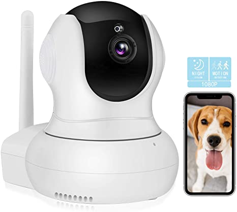 Nanny cams Wireless with Cell Phone app,TSW 1080P HD Wireless IP Camera with Night Vision/2-Way Audio, Pan/Tilt WiFi Indoor Home Dome Pet Dog Camera,Baby Monitor,Remote Surveillance Monitor