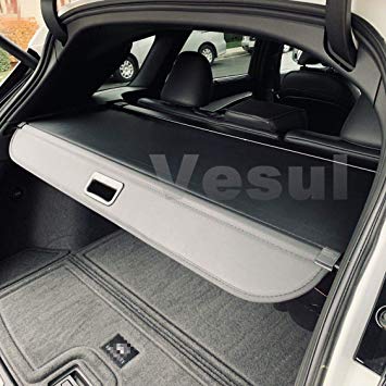 Vesul Black Tonneau Cover Retractable Rear Trunk Cargo Luggage Security Shade Cover Shield Fits on Infiniti QX50 2019