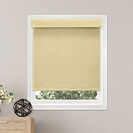 Chicology Free-Stop Cordless Roller Shade, Privacy Fabric, Thermal, Mountain Almond, 99cm x183cm