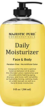 Daily Body and Face Moisturizer by Majestic Pure - Wonder Moisturizing Lotion for Women and Men - Nourishes and Hydrates - for Dry and All Skin Types - 9 fl. oz.