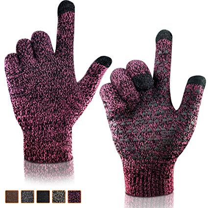 arteesol Winter Gloves, Touch Screen Gloves Knitted Warm Gloves for Outdoor Cycling Climbing Sports for Men and Women