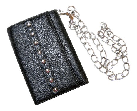 The Best Leather Trifold Biker Wallet with Chain with RFID protection from Skorch