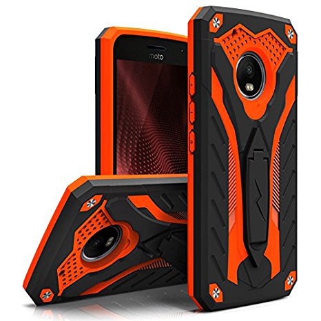 Motorola G5 Plus Case, Zizo [Static Series] Shockproof [Military Grade Drop Tested] w/ Kickstand [Motorola G5 Plus Heavy Duty Case] Impact Resistant