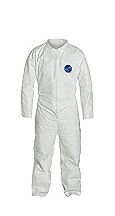 DuPont Tyvek 400 TY120S Disposable Protective Coverall, White, X-Large (Pack of 6)