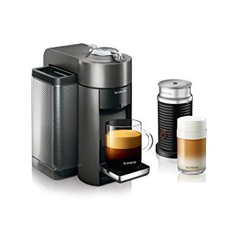 Nespresso Vertuo Evoluo Coffee and Espresso Machine with Aeroccino by De'Longhi, Graphite Metal