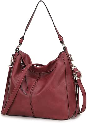 Hobo Bags for Women, Fashion Ladies Purse and Handbags Faux Leather Shoulder Bags with Detachable Long Strap, VONXURY