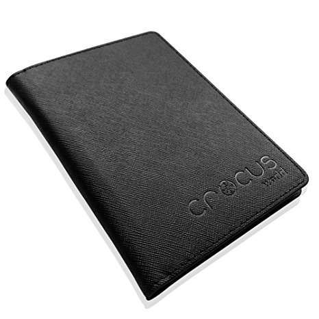 Crocus World Travel Wallet - Passport Holder - RFID Blocking Technology - Black