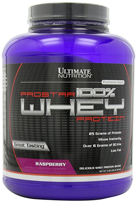 Ultimate Nutrition Prostar 100% Whey Protein - 5.28 lb (Delicious Raspberry)
