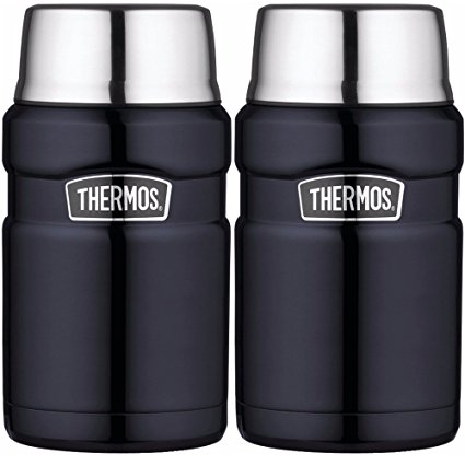 Thermos Stainless King Vacuum Insulated 24 oz. Food Jar Midnight Blue - 2PK