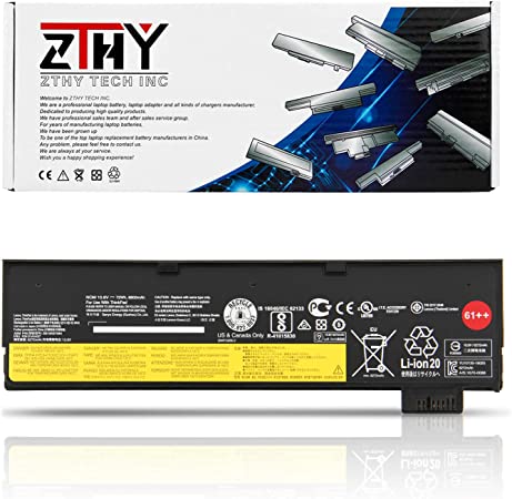 ZTHY 01AV427 61   Laptop Battery Compatible with Lenovo Thinkpad T480 4X50M08812 01AV424 T470 A485 01AV422 Series Notebook A475 T570 T580 TP25 P51S P52S 01AV425 01AV428 SB10K97584 12.6V 72Wh