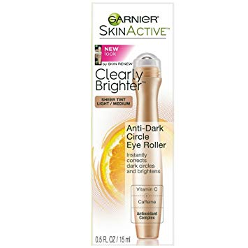 Garnier SkinActive Clearly Brighter Sheer Tinted Eye Roller, Light/Medium 0.5 oz