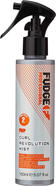 Fudge Professional Curl Enhancing Styling Spray, Curl Revolution Mist, Hair Spray for Curly Hair, No Stickiness, No Heaviness, No Crispy Crunch, Hydrating, Natural Volume, Definition and Shine, 150 ml