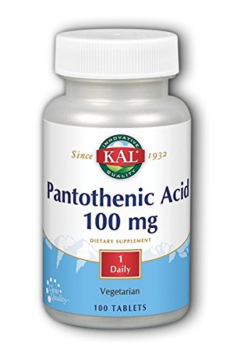 Kal 100 Mg Pantothenic Acid Tablets, 100 Count