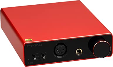 Topping L50 Amplifier NFCA Modules 0.3uV Ultra Low Noise Cost-Effective Bypass Output Headphone Amplifier (Red)