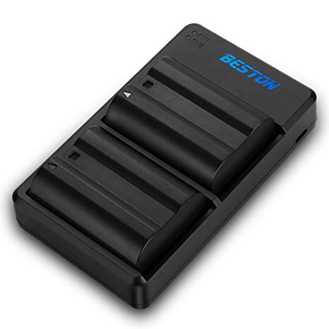 BESTON EN-EL15 ENEL15a Nikon D750 D7200 D7000 D7100 D7500 D750 D800 D810 D850 D500 D610 Camera Battery Pack and USB Dual Charger (2-Pack)