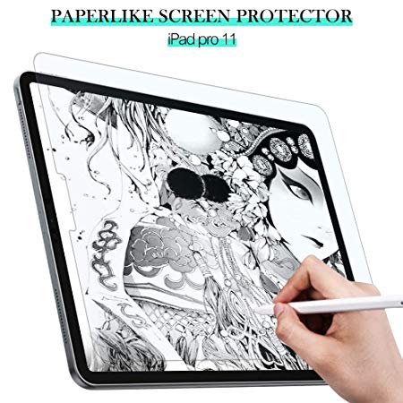 Paperlike iPad Pro 11 Screen Protector, High Touch Sensitivity Anti Glare Scratch Resistant Paperlike Matte PET Film for iPad 2018/19 Release/Apple Pencil(1 Pack, Clear) (11 inch)