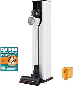 LG CordZero A931KWM All in One Cordless Stick Vacuum with Auto Empty, New Dual Floor Max Nozzle, Quick Release Rechargeable Battery, 10 Year Motor Warranty, Essence White