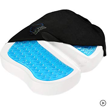 Modvel Seat Cushion with Gel for Back Pain, Tailbone, Coccyx & Sciatica Relief - Ventilated Memory Foam for Excellent Support & Comfort - Orthopedic Butterfly Design - Home, Office & Car Use (MV-102)