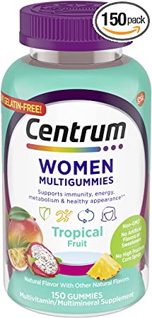 Centrum Women's Multivitamin Gummies, Tropical Fruit Flavor, 150 Ct