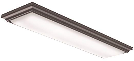 Lithonia Lighting Dark Brown 4-Ft LED Flush Mount, 4000K, 32W, 3,100 Lumens