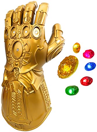 XXF New Infinity Gauntlet for Kids, Iron Man Glove LED with Removable Magnet Infinity Stones-3 Flash Mode.(Kids)