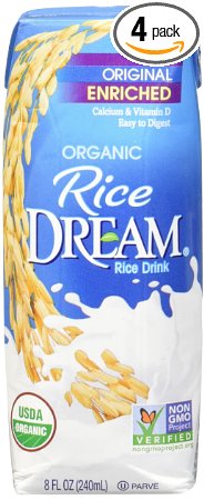 RICE DREAM Enriched Original Organic Rice Drink, 8 Fluid Ounce (Pack of 4)