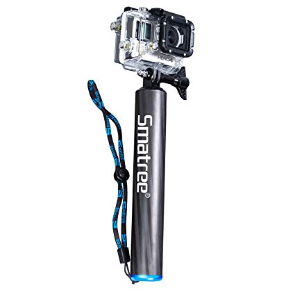Smatree F2 Waterproof Floating Carbon Fiber Selfie Stick Compatible for GoPro Hero/7/6/5/4/3 Plus/3/2/1/DJI OSMO Action