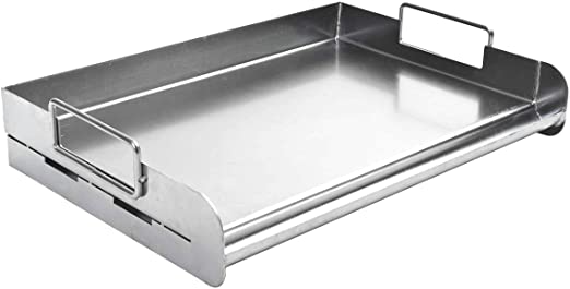 Charcoal Companion CC6305 Stainless Steel Pro Grill Griddle, Silver