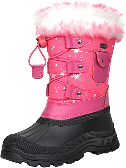 DREAM PAIRS Boys Girls Insulated Waterproof Snow Boots