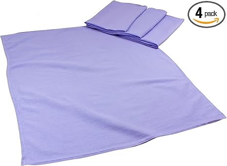 OsoCozy Dyed Birdseye Flat Diapers (Violet) – 25 x 27 Inches, One-Layer Flat Cloth Reusable Baby Diaper Made of Soft, Durable 100% Birdseye Weave Cotton – 4 Pack