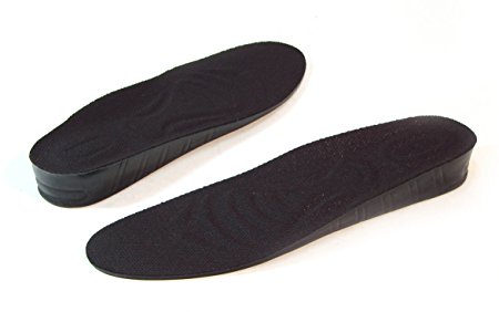 Full Length Shoe Insoles Height Increase Taller Pad Cushion for Men Foot Care Black Lift Kit 2cm 0.8 inches