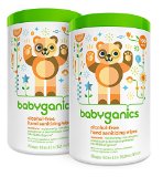 Babyganics Alcohol Free Hand Sanitizer Wipes Mandarin 100 Count Canister Pack of 2