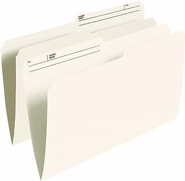 Pendaflex File Folders, 1/2 Cut Tab, 10.5 Point Stock, Legal, Ivory, 100/Box