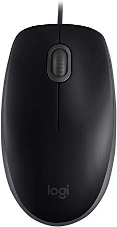 Logitech B110 Silent Wired Mouse - Black