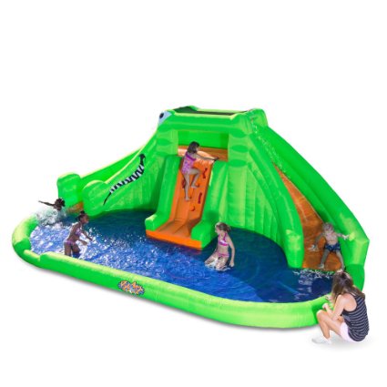 Blast Zone Crocodile Isle Inflatable water Park with Dual Slides by Blast Zone
