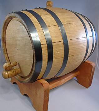 Custom Engraved 10 Liter Oak Barrels for Aging Whiskey, Rum, Tequila, Bourbon, Scotch and Wine (10 Liter)