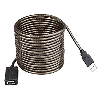 RELPER 33Ft/10M Premium Active USB 2.0 Extension Cable with Built-in Signal Booster Chipset for Far Away Webcam/wifi Antenna/phone Charging