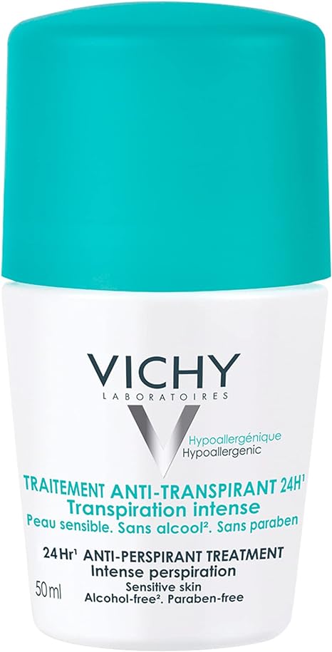 Vichy 48 Hour 'No-Trace' Anti-Perspirant Deodorant Roll On ,50 ml (Pack of 1)