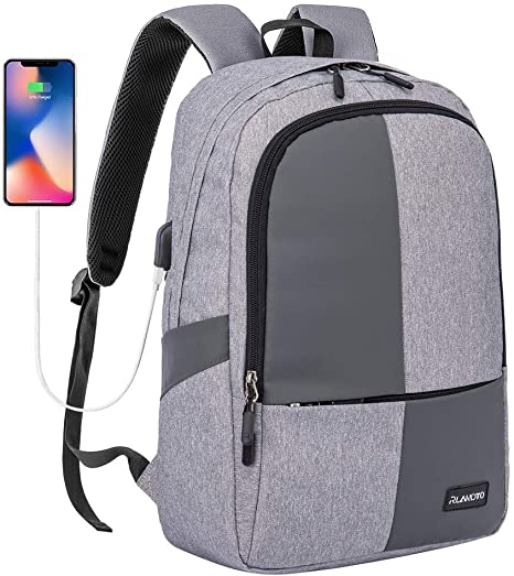 ZOMAKE Laptop Backpack Slim Water Resistant College Travel Backpack for 15.6 Inch Laptop